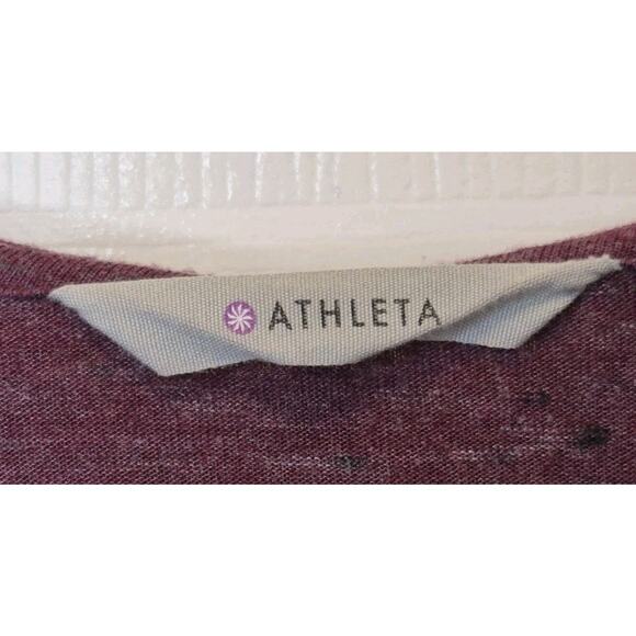 Athleta Womens Twist Front Plunge Hooded Pullover Top Burgundy Size XSmall - Picture 4 of 7